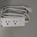 5FT Extension Cord with Multiple Outlets, Flat Plug Power Bar Surge Protector with 5 Ft Long Cord, 6 Outlet 4 USB Ports (2 USB C), Multi Outlet Wall Plug for College, Dorm Room Essentials (White)