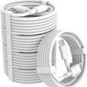 Kobilar USB C to USB C Cable Fast Charging, 5-Pack 3ft Type C Charging Cables for iPhone 16 Pro Max Plus, 65W C to C Cable for Samsung S24 S23, iPad Pro 13 12.9 11 inch, iPad Air (White)