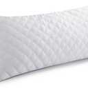 Leeden Body Pillow Insert - Full Body Pillow for Adults - Large Long Bed Pillow for Side Sleeper - Firm Breathable Support - 20 x 54 Inch - White