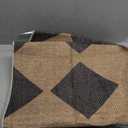 Checkered Easy Jute Rug 5x7 Outdoor Patio Rug Washable Area Rugs for Living Room Bedroom Non Slip Neutral Farmhouse Indoor Outdoor Carpet for Backyard Patio Office