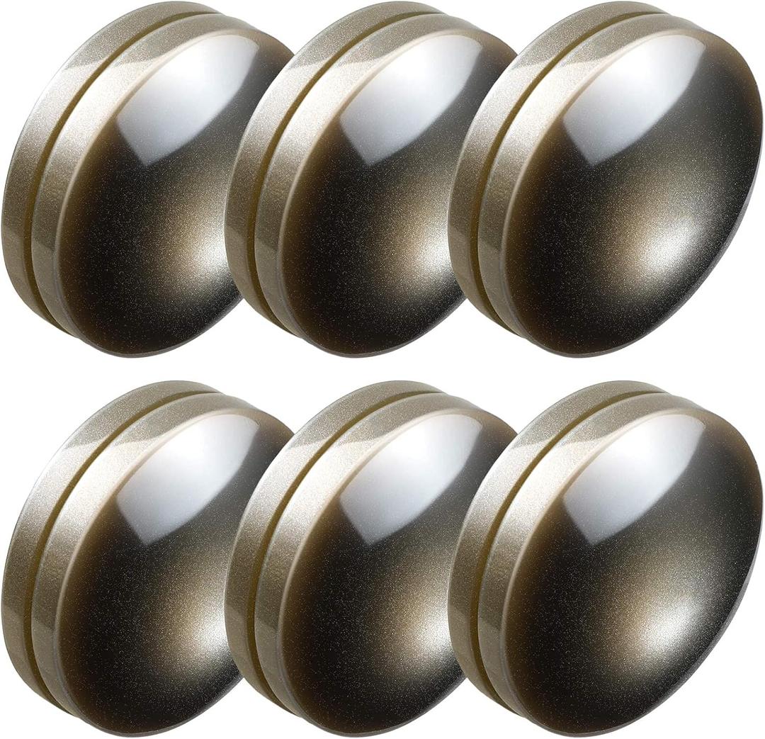 Magnetic Curtain Weights, Plastic Covered Heavy Duty No Sew Shower Curtain Magnets, Avoid Blowing Around, Work for Drapery, Tablecloth, Flag, Outdoor Curtain Liner (Gray, 6 Sets) (Grey)