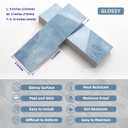 Tilingview 30 PCS Peel and Stick Backsplash Tile for Kitchen/Bathroom/Living Room, 3"x 9" Self-Adhesive Subway Tile for Backsplash, Imitation Glazed Tiles/Handmade Tiles (Glossy Sky Blue)