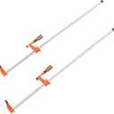 VEVOR Bar Clamps for Woodworking, 2-Pack 36" Clamp, Quick-Change F Clamp with 600 lbs Load Limit, 2.5" Throat Depth, Cast Iron and Carbon Steel, Wood Clamps for Woodworking Metal Working