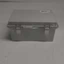Junction Box, IP67 Waterproof Plastic Enclosure for Electrical Project, Hinged Grey Cover, Includes Mounting Plate and Wall Bracket 290190140mm (11.4"7.5"5.5")