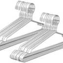 20 Pack Heavy Duty Extra Wide Stainless Steel Coats Hangers, 17.7" Strong Durable Metal Hanger for Heavy Garments, Sturdy Metal Rack for Shirts Jackets Trousers Pants Slack, Silver