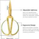 Grand Opening Ribbon-Cutting Ceremony Kit Includes Gold Scissors, Flower Ball, Red Ribbon & White Gloves,Suitable for all ribbon-cutting and inauguration ceremonies (Embossed Handle)