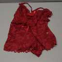 Lilosy Sexy Strappy High Waist Floral Lace Pajamas Lingerie Set Outfits S