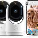 Security Camera Indoor Cam-2K 360° WiFi Cameras for Home Security, Pan & Tilt, Pet/ Dog/ Baby Camera with Phone app, 2-Way Audio, Night Vision, 24/ 7 Cloud & Micro SD Card Storage 2 Pack