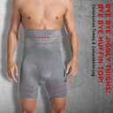 Mens Shapewear Tummy Control Boxer Briefs Compression Shorts Slimming Body Shaper, High-waisted, Long-Legs (Gray, L)