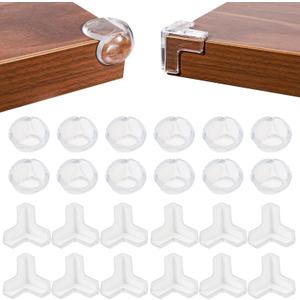 24 Pack Corner Guards Corner Protectors for BabyTable Corner Protectors for BabyFurniture GuardsBaby Proof Corner Protectors to Cover Sharp Furniture