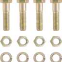 CURT 48333 Pintle Hitch Mount 1/2-Inch Hardware Kit, 4 Bolts, Yellow Zinc, Grade 8