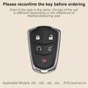 for Cadillac key fob cover with Diamond Heart Keychain