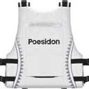 Poseidon Adjustable Water Safety Life Jacket - Classic Unisex Design with Front/Rear Storage Compartments for Multiple Water Activities, Medium-Large, WHITE