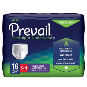 Prevail Overnight Underwear 3 pack 16 Count Small/Medium (48 In Total)