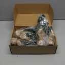 Jylucky 6 PCS Tabletop Mini Christmas Tree, 7.87" / 11.81" Miniature Pine Christmas Trees with Linen Base, Small Artificial Christmas Tree for Mantel Home Table Holiday Decorations (6PCS Style B)