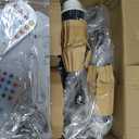 24.8 Inch Black Battery Operated Wall Sconces Set of 2, Rechargeable Wireless Wall Lights with Remote & White Fabric Shade, Indoor Not Hardwired Dimmable Wall Lamps for Bedroom, 2 Bulbs Included