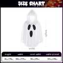 Women White Ghost Costume Hooded Cape, Adult Christmas Poncho Cloak, Simple Fun Spooky Party Outfit, Soft Comfortable Fabric, One Size (XXL)