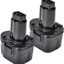 VANON 2Pack 4800mAh 7.2V Ni-MH Battery Replacement for Dewalt 7.2V Battery DW9057 DE9057 DE9085 DW920K DW920K2 DW925K DW925K2 DW968K
