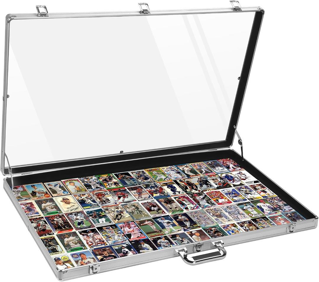 Liaakrr 34"x22" Large Aluminum Card Show Display Case with Lock