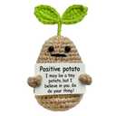 2 x Handmade Positive Energy Crochet Bat Gift for Women & Men Office Desk Decor