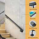 36 Inch No-Slip Black Stair Railing Indoor - 3 FT Inside Staircase Handrail, Outdoor Steps Hand Rails, Deck Banister Rail, Safety Grab Bar for Eldely
