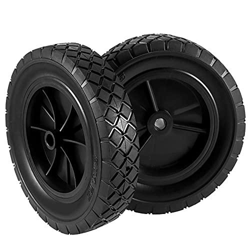 HOIGON 2 PCS 8 x 1.75 Inch Solid Rubber Hand Truck Wheel, Universal Replacement Tires Wheels for 1/2 Inch Axle, Lawn Mower Wheels for Garden Recliner, Dolly, Compressor, 110 LBS Load Capacity
