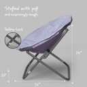 Urban Lifestyle Faux Fur Saucer Chair, Lavender, 29 inches H x 32 inches W x 22 inches D