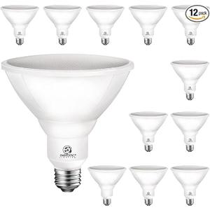 Energetic PAR38 LED Flood Light Outdoor Bulb, 3000K Warm White, 90 Watt Equivalent, Wet Rated, 900LM, E26 Base, Non-Dimmable, 12 Pack Outdoor Flood Light Bulbs