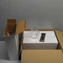 Nervure 60 Pack Clear Gold Plastic Coffee Mugs with 60 PCS Black Coffee Stirrers - 8oz Disposable Coffee Cups with Handles & 5inch Coffee Stirrers - Plastic Tea Cups with Gold Rim for Party