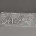 Oh Baby Neon Sign for Backdrop Wall Decor, Boy and Girl Baby Shower Decorations Led Light up Sign Compact 16.5x6.7 inch for Party Decor, Warm White