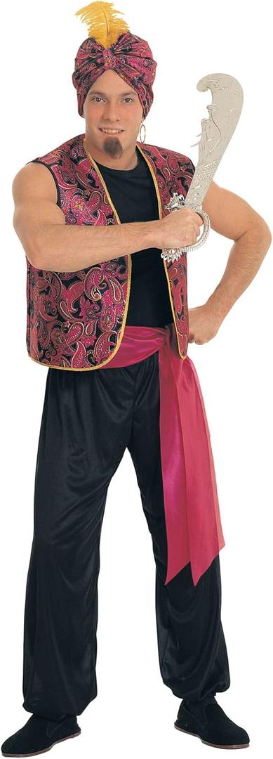 Rubie's Costume Sultan Complete Value Adult Costume (Black/Red)