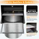 8" Dryer Vent Cover Galvanized Steel Hooded Wall Vent with Screen & Damper