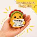 5 x Positive Crochet Taco Birthday Gifts for Women Men Handmade Mini Taco Emotional Inspirational Support Taco Valentines Gifts for Him Her Christmas Stocking Stuffers Pick Me Up Gift for Women