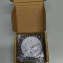 Peakeep Ultra Small, Battery Travel Alarm Clock with Snooze and Light, Silent with No Ticking Analog Quartz (Black)