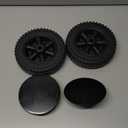 Wheel Kit, 6" Black Blow-Molded Hollow Plastic Wheels