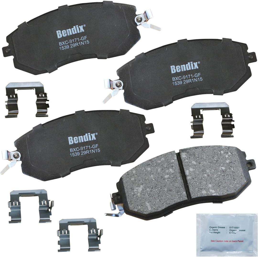 Bendix Priority1 CFC1539 Ceramic Front Brake Pads for Select Models Scion FR-S, Subaru BRZ, Crosstrek, Forester, Impreza, Legacy, Outback, WRX, XV, XV Toyota 86, GR86