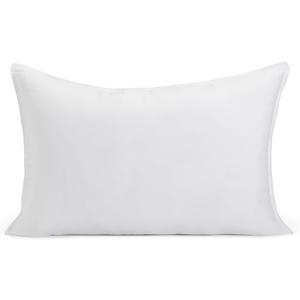 AmazonDown Alternative Bed Pillow, Medium Density for Back and Side Sleepers, Queen - Pack of 2, White, 30 in L x 20 in W