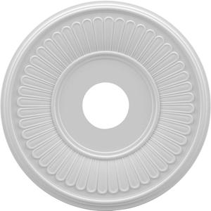 Ekena Millwork CMP16BE Berkshire Thermoformed PVC Ceiling Medallion (Fits Canopies up to 7"), 16"OD x 3 1/2"ID x 1"P (Unfinished)