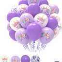 Unicorn Purple and White Balloons - 51pcs Matte Light Purple White Confetti Latex Balloons for Girls Women Unicorn Birthday Baby Shower Princess Wedding Bachelorette Party Decorations