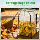 Adjustable Foldable Outdoor Trash Bag Stand Frame for 30-55 Gallon Garbage Bags Holder for Yard, Camping, Parties Portable Garden Garbage Bag Frame with Metal Leaf Bags Stand