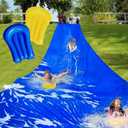 30 Ft Water Slide with 2 Inflatable Boards & Stakes, Heavy Duty Extra Long Lawn Water Slides for Kids Adults Backyard, Slip Water Slide for Summer Outdoor Water Fun (30 Ft x 6.5 Ft)