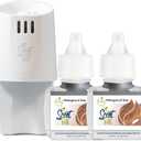 Scent Fill Mahogany Teak Plug in Air Freshener, Scented Oil Refills, 2 Refills + Diffuser