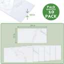 10-Sheet Subway Peel and Stick Backsplash, 12" x 24" Glossy Carrara White Acrylic Self Adhesive Waterproof Wall Stickers, Stick on Tiles for Kitchen Bathroom Shower