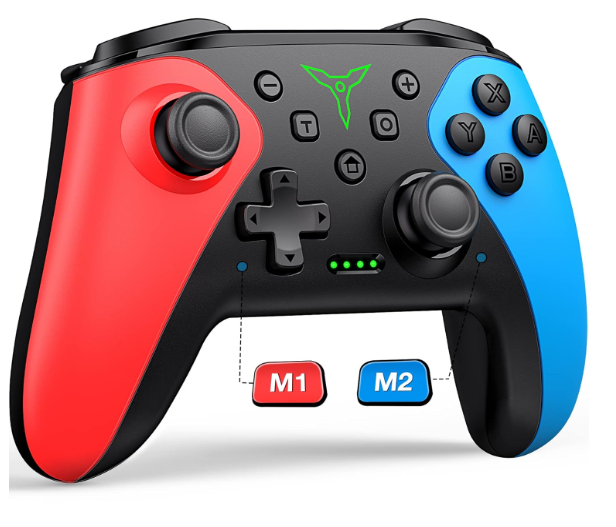 Wireless Switch Controller for Nintendo Switch/Switch 2/Lite/OLED Controller, Switch Controller with a Mouse Touch Feeling on Back Buttons, Extra Switch Pro Controller with Wakeup,Programmable, Turbo Function
