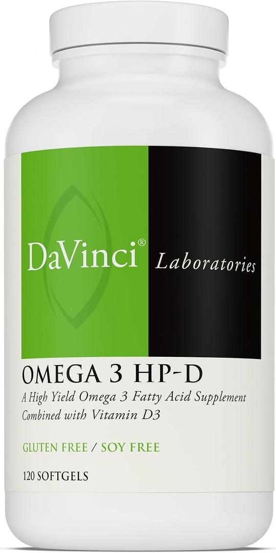 DAVINCI Labs Omega 3 HP-D, 120 Softgels (EXP 11/18/26)
