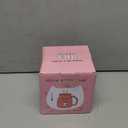 Cute Cat Cup Ceramic Coffee Mug with Kawaii Cat Wooden Lid, Lovely Stainless Steel Spoon, Anime Kitty Thicken Wooden Coaster, Christmas Birthday Cute Thing Japanese Mug 16oz (Purple)