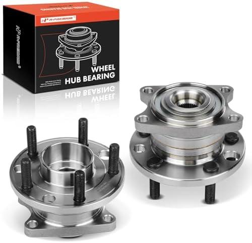 A-Premium 2 x Rear Wheel Bearing and Hub Assembly with 5-Lug Compatible with Volvo S40 2005-2010, V50 2005-2010, AWD Only