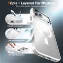 Stronger Magnetic & Shockproof for iPhone 17 Pro Max Case,Fit for MagSafe, with Screen Protector & Wrist Strap, Military-Grade Drop, Translucent Slim for iPhone 17 ProMax Case,Glacier White