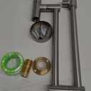 Fransiton Brushed Nickel Pot Filler, Pot Filler Faucet Wall Mount, Brass Folding Stretchable with Double Joint Swing Arm Single Hole Two Handles Kitchen Restaurant