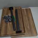 Large C-Shaped End Table, Swivel TV Tray, Couch Side Table Wood